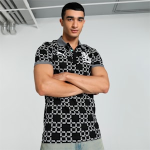 PUMA x RCB Men's Printed Polo, PUMA Black, extralarge-IND