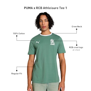 PUMA x RCB Men's Athleisure Tee, Eucalyptus, extralarge-IND