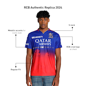 PUMA x RCB 2024 Men's Official Match Jersey, Surf The Web-For All Time Red, extralarge-IND