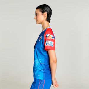 DC WPL Replica Women's Cricket Jersey, For All Time Red-Strong Blue, extralarge-IND