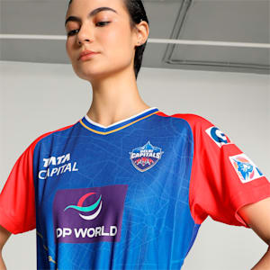 DC WPL Replica Women's Cricket Jersey, For All Time Red-Strong Blue, extralarge-IND