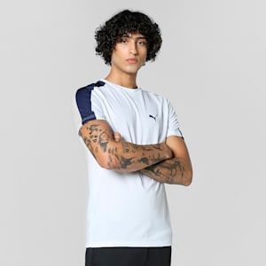 Teams Cricket Men's Slim Fit Tee, Puma White-Peacoat, extralarge-IND