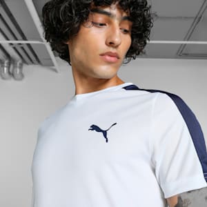 Teams Cricket Men's Slim Fit Tee, Puma White-Peacoat, extralarge-IND