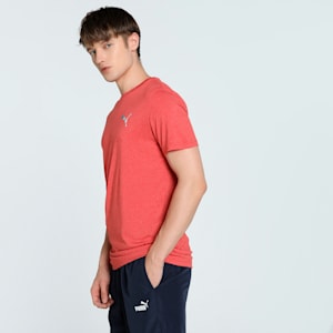 Teams Cricket Heather Men's Slim Fit Tee, High Risk Red-Heather, extralarge-IND