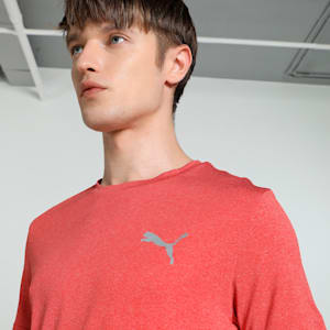 Teams Cricket Heather Men's Slim Fit Tee, High Risk Red-Heather, extralarge-IND