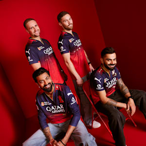 PUMA x RCB 2025 Men's Official Match Jersey, PUMA Navy-Flame Scarlet, extralarge-IND