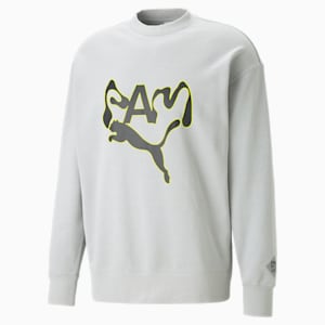 PUMA x PERKS AND MINI Crewneck Sweatshirt, Flat Light Gray, extralarge-GBR