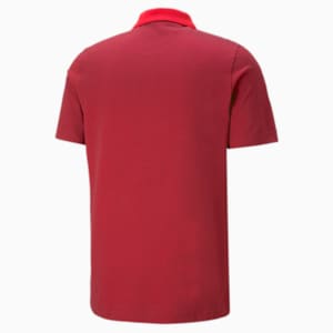 メンズ フェラーリ スタイル 2 トーン ポロシャツ, Rosso Corsa