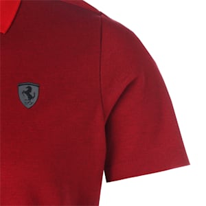 メンズ フェラーリ スタイル 2 トーン ポロシャツ, Rosso Corsa