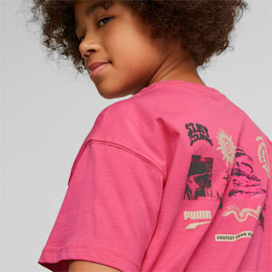 Downtown Big Kids' Graphic Tee, Glowing Pink