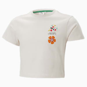 キッズ ガールズ PUMA x LIBERTY 半袖 Tシャツ 110-128cm, Pristine, extralarge-JPN