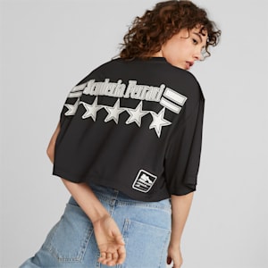 Camiseta PUMA x SCUDERIA FERRARI x JUNE AMBROSE ASMTRC para mujer, PUMA Black