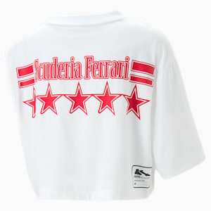 PUMA x SCUDERIA FERRARI x JUNE AMBROSE ASMTRC Tee Women, PUMA White