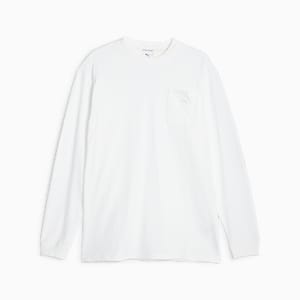 ユニセックス MMQ サービス ライン ポケット 長袖 Tシャツ, PUMA White, extralarge-JPN