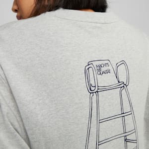 ユニセックス MMQ サービス ライン ポケット 長袖 Tシャツ, Light Gray Heather, extralarge-JPN