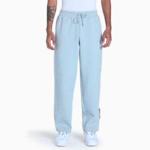 one8 Virat Kohli Premium Men's T7 Track Pants, Blue Wash