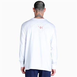 PUMA x one8 Classics Relaxed-Fit Long Sleeve Men's Relaxed Fit T-Shirt, PUMA White, extralarge-IND