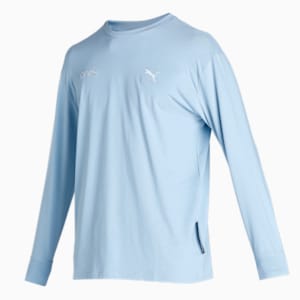 PUMA x one8 Classics Relaxed-Fit Long Sleeve Men's Relaxed Fit T-Shirt, Blue Wash, extralarge-IND