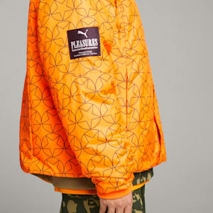 PUMA x PLEASURES Men's Puffer Jacket, Orange Glo, extralarge-GBR