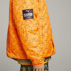 PUMA x PLEASURES Men's Puffer Jacket, Orange Glo, extralarge-IND