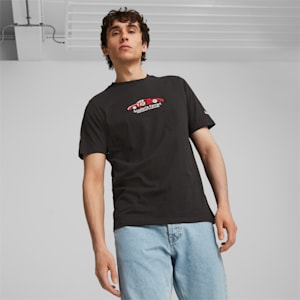 Scuderia Ferrari Race Men's Motorsport T-shirt, PUMA Black, extralarge-IND