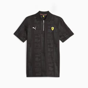 Camiseta tipo polo Scuderia Ferrari Race de automovilismo para hombre, PUMA Black-AOP