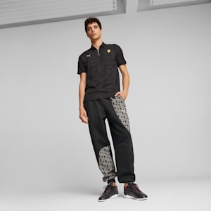 Camiseta tipo polo Scuderia Ferrari Race de automovilismo para hombre, PUMA Black-AOP