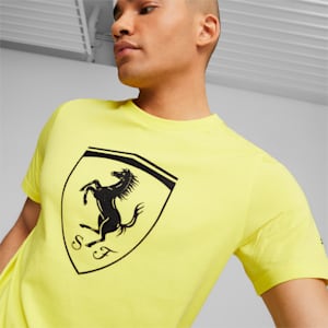 Scuderia Ferrari Race Big Shield Men's T-shirt, Speed Yellow, extralarge-IND