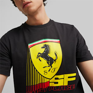 Scuderia Ferrari Race Coloured Big Shield Men's T-shirt, PUMA Black, extralarge-IND