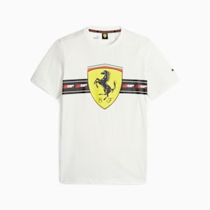メンズ  フェラーリ レース ヘリテージ ビッグシールド Tシャツ, Warm White, extralarge-JPN