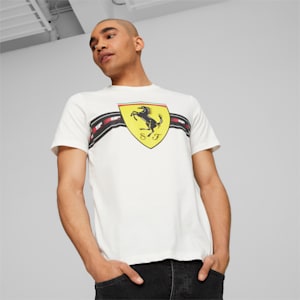 メンズ  フェラーリ レース ヘリテージ ビッグシールド Tシャツ, Warm White, extralarge-JPN