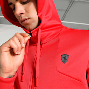 Scuderia Ferrari Style Men's Hooded Sweat Jacket, Rosso Corsa, extralarge-IND