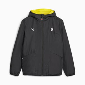 Scuderia Ferrari Style Reversable Padded Men's Jacket, PUMA Black-Speed Yellow, extralarge-IND