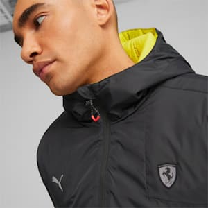 Scuderia Ferrari Style Reversable Padded Men's Jacket, PUMA Black-Speed Yellow, extralarge-IND