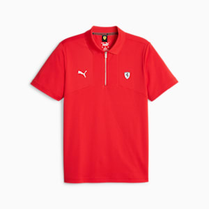 Scuderia Ferrari Style Men's Polo, Rosso Corsa, extralarge