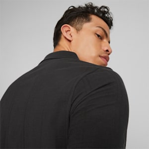 メンズ  フェラーリ スタイル ジャガード 半袖 ポロシャツ, PUMA Black, extralarge-JPN