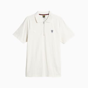 Scuderia Ferrari Style Jacquard Men's Polo, Warm White, extralarge-IND
