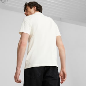Scuderia Ferrari Style Jacquard Men's Polo, Warm White, extralarge-IND