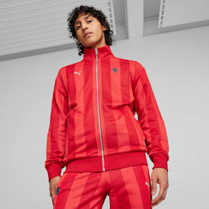 Scuderia Ferrari Style T7 Men's Track Jacket, Rosso Corsa, extralarge-IND
