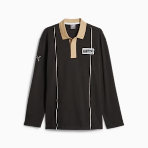 Porsche Legacy Statement Men's Long Sleeve Polo, PUMA Black, extralarge
