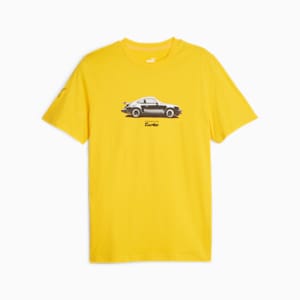 Playera Porsche Legacy de automovilismo para hombre, Sport Yellow, extralarge