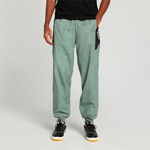 Porsche Legacy Garage Crew Men's Motorsport Pants, Eucalyptus, extralarge-IND