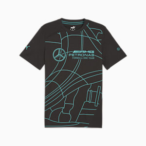 Camiseta de automovilismo Statement Mercedes-AMG PETRONAS de hombre, PUMA Black, extragrande