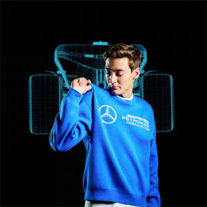 Mercedes AMG-Petronas F1® Statement Men's Knitted Motorsport Sweater, Ultra Blue, extralarge