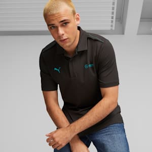 Camiseta tipo polo Cloudspun de automovilismo Mercedes-AMG PETRONAS para hombre, PUMA Black, extralarge