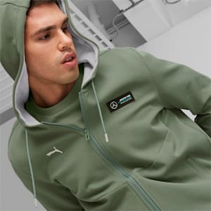 Mercedes-AMG PETRONAS Men's Motorsport Hooded Sweatshirt, Eucalyptus, extralarge-IND