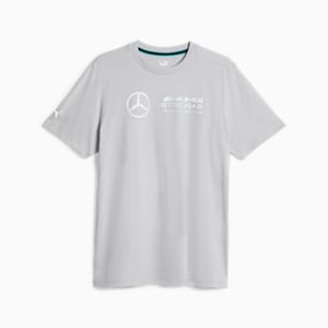 Camiseta de automovilismo Mercedes-AMG PETRONAS para hombre, Mercedes Team Silver, extralarge