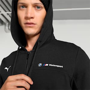 BMW M Motorsport Men's Hooded Sweat Jacket, PUMA Black, extralarge-IND