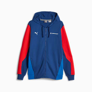 BMW M Motorsport Men's Hooded Sweat Jacket, Pro Blue-M color, extralarge