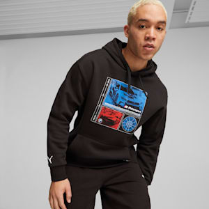 BMW M Motorsport Men's Graphic Hoodie, PUMA Black, extralarge